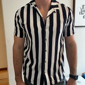 Striped button down